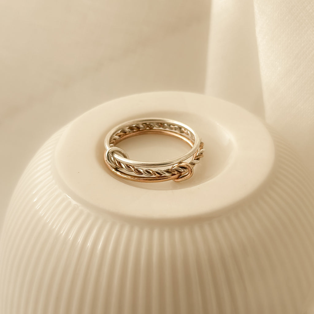 Mixed Metal Loop-Ring