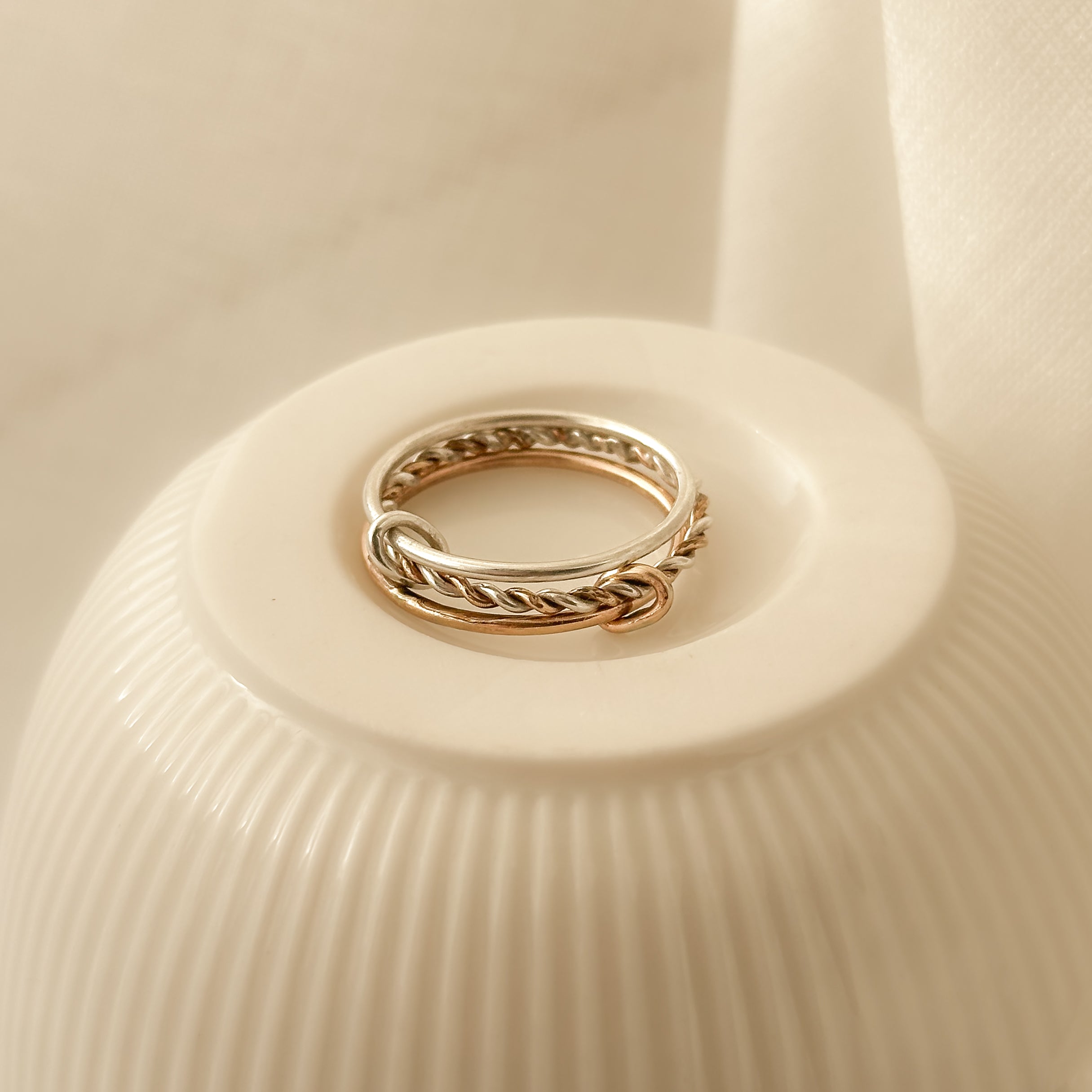 Mixed Metal Loop-Ring