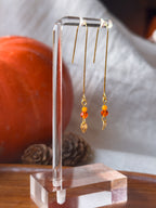 Ember vergoldete Blatt-Ohrringe