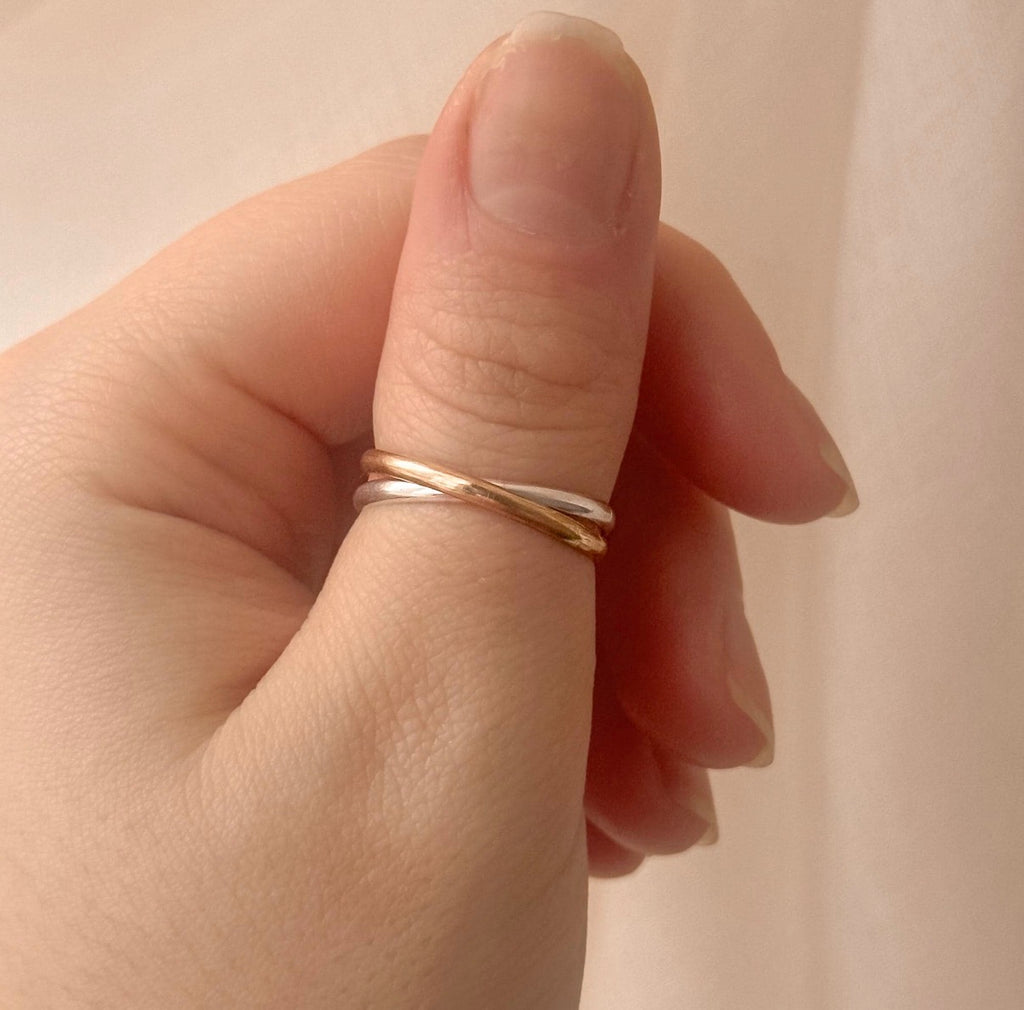 Schlichter Mixed Metal-Ring