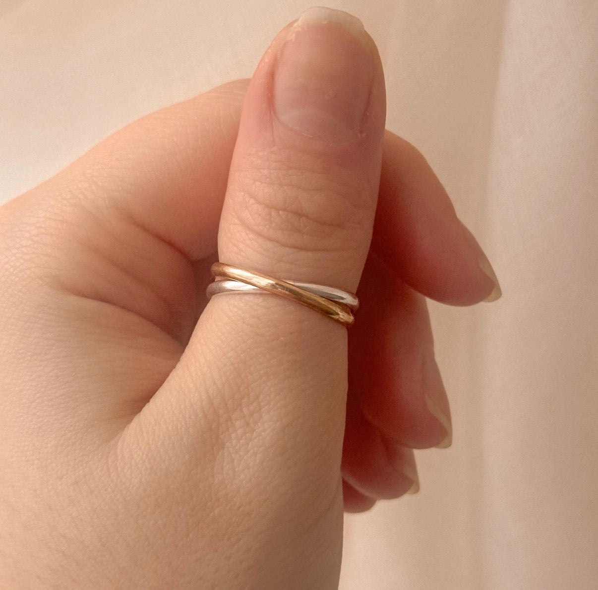 Schlichter Mixed Metal-Ring