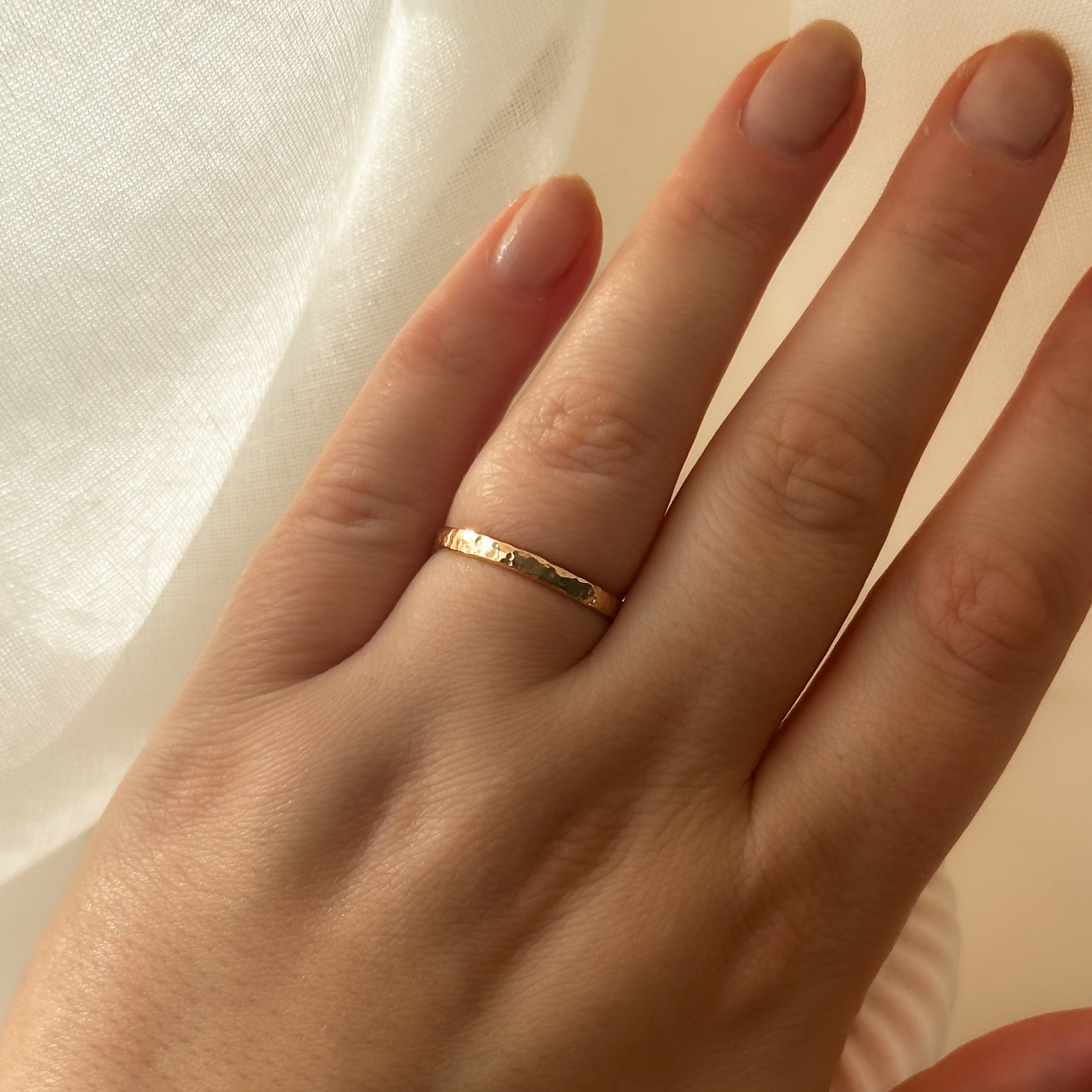 Gehämmerter 935er Silberring