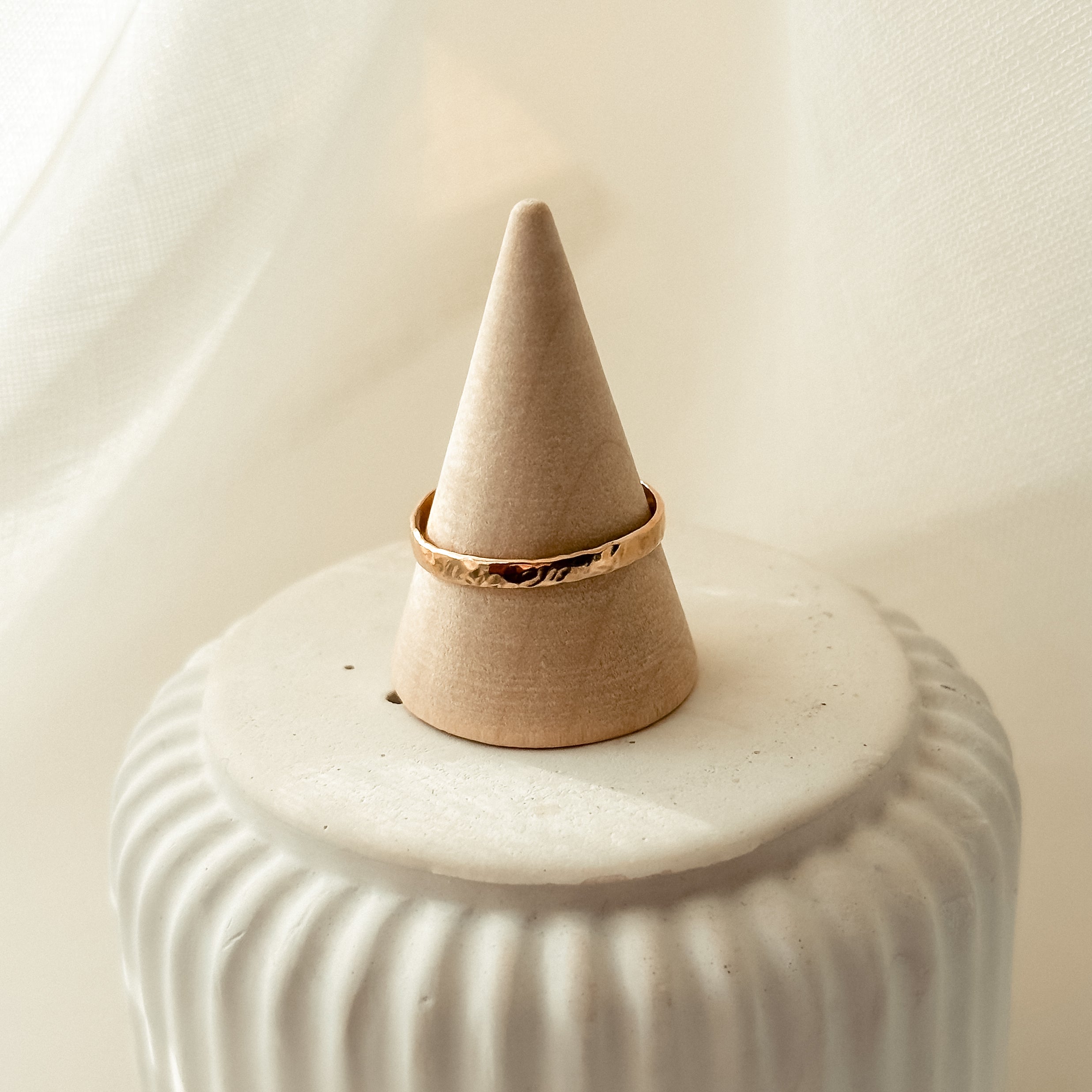 Gehämmerter 935er Silberring