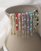 Blumen Armband Miyuki Perlen personalisiert | Vergoldet Edelstahl | Sommer Schmuck Geschenk für Frauen