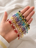 Blumen Armband Miyuki Perlen personalisiert | Vergoldet Edelstahl | Sommer Schmuck Geschenk für Frauen