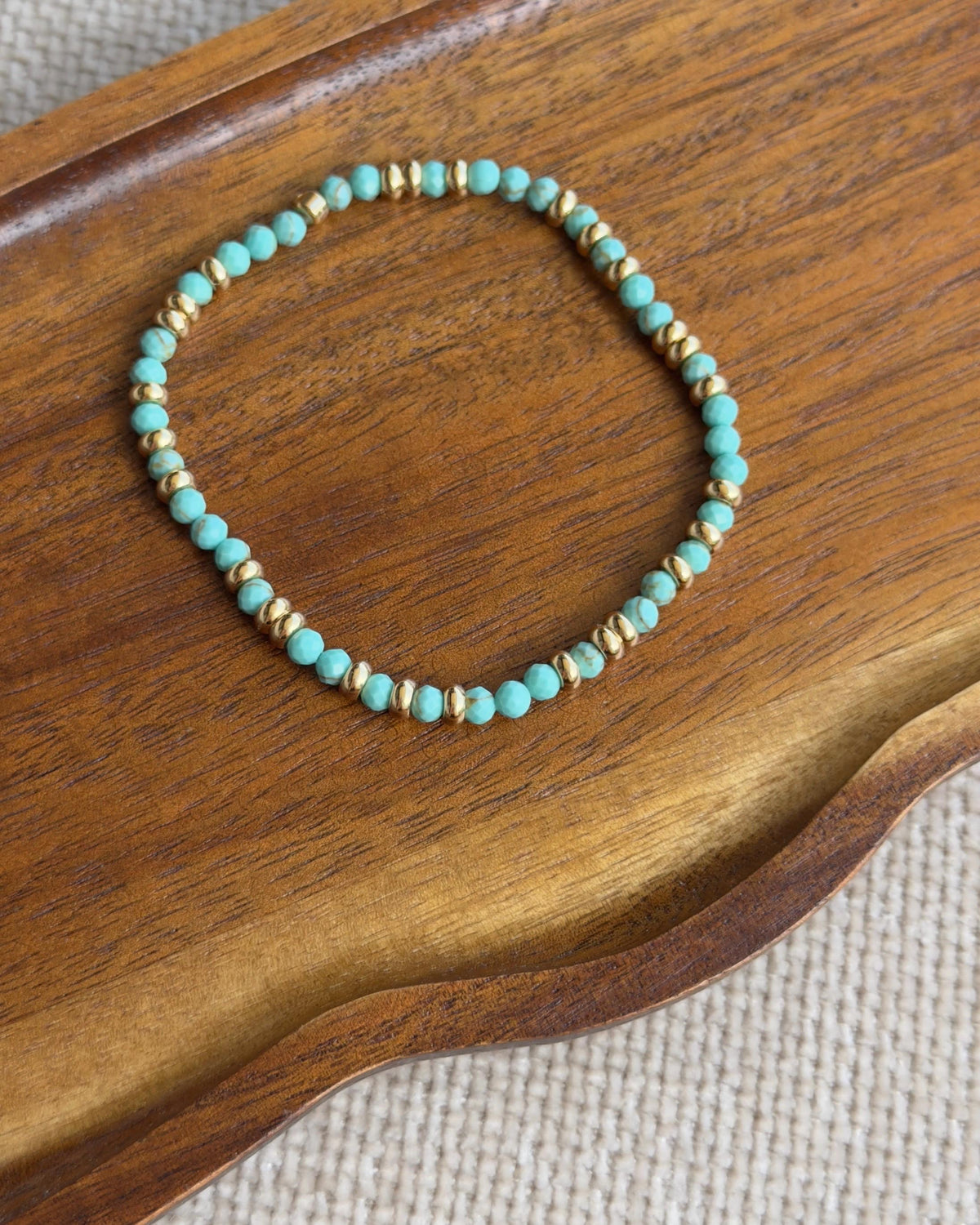 Türkis Perlenarmband Set | Süßwasserperlen & 18K vergoldete Perlen | Miyuki Armband | Sommer Schmuck | Boho Armband | Geschenk für sie