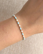 Türkis Perlenarmband Set | Süßwasserperlen & 18K vergoldete Perlen | Miyuki Armband | Sommer Schmuck | Boho Armband | Geschenk für sie