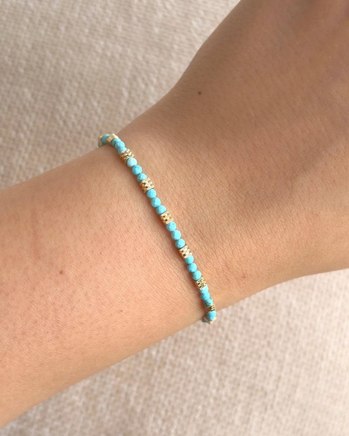 Türkis Perlenarmband Set | Süßwasserperlen & 18K vergoldete Perlen | Miyuki Armband | Sommer Schmuck | Boho Armband | Geschenk für sie