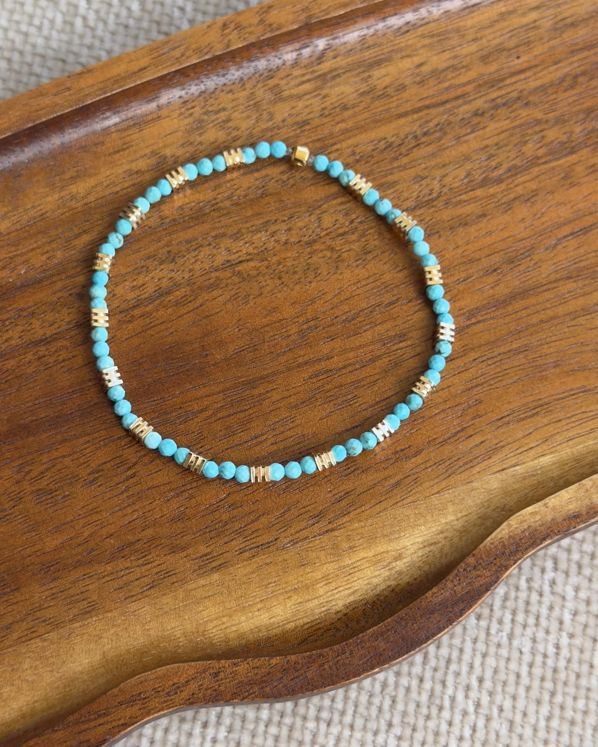 Türkis Perlenarmband Set | Süßwasserperlen & 18K vergoldete Perlen | Miyuki Armband | Sommer Schmuck | Boho Armband | Geschenk für sie